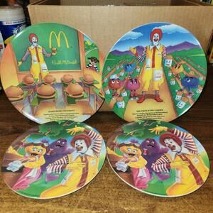 Lot of 4 McDONALD’S  Plates Lexington Melamine Vintage 1970's Great Condition